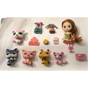Littlest Pet Shop Blythe Boutique Doll Pets Outfits Accessories LPS Lot 2011